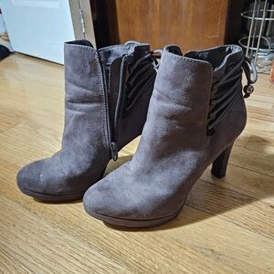 Tamaris Womens 7.5/38 Gray 4" Ankle Booties